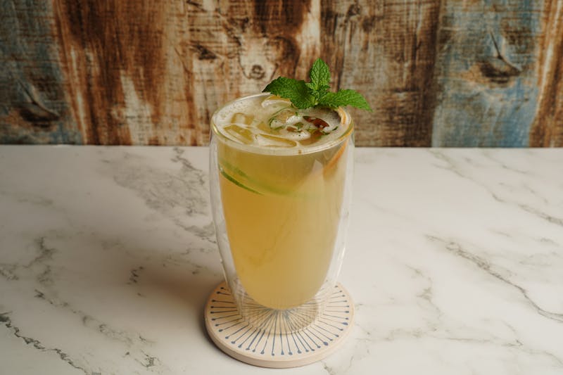 Iced tea in a tall glass